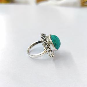 แหวนเทอร์ควอยซ์ เงินแท้ 925 แหวนพลอยเทอร์ควอยซ์ งานแฮนด์เมด คอลเลคชั่นแหวนสวยๆ เครื่องประดับเงิน ราคาขายส่ง - Product Image 4