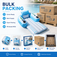 Chaises flottantes gonflables personnalisées avec coussins, lits flottants gonflables pour piscine, adaptés aux villas familiales