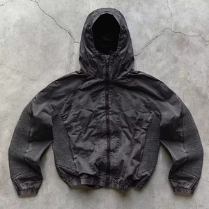 Custom Camouflage Windbreaker Hoodie <strong>Men</strong> Nylon Zip-Up Vintage Washed <strong>Lightweight</strong> Windproof Waterproof Climbing <strong>Jacket</strong> - Product Image 3