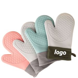 Professional Kitchen Gloves Heat Proof <b>Silicone</b> Oven Mitts for <b>Baking</b> Microwave Safe Wholesale Deal Promotion - Product Image 1