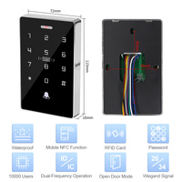 Kit de système de contrôle d'accès extérieur étanche avec clavier RFID 125KHz 13.56MHz NFC + serrure magnétique électrique 180KG