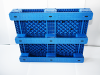 Palette en plastique à double grille Tianzi Zero Worry TBT-1512 pour la logistique, la manutention à la chariot élévateur et l'empilage en entrepôt, épaissie et résistante à l'humidité