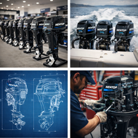 Nouveaux moteurs hors-bord à essence 2T et 4T 15-75 CV 250 CC, ensemble complet compatible Yamaha, pièces de moteur de bateau