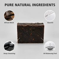 Savon noir africain fait main 150g, savon nettoyant solide pour le visage et le corps, OEM ODM, étiquette privée