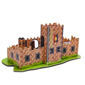 Rompecabezas 3D de construcción, juego de construcción de Castillo de papel, Kit de modelo divertido y educativo, juguete artesanal para montar, modelo sin terminar