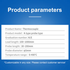 مستشعر حرارة من نوع YHKJ مع سلك استشعار حراري من نوع <span class=keywords><strong>PT100</strong></span> وسلك معدني محمي من النوع K - Product Image 5