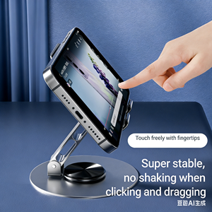 Soporte plegable de metal para teléfono móvil, con rotación de 720°, ajustable y portátil, de acero, para todos los iPhone y series Android. - Product Image 2