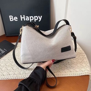 Sac à bandoulière en toile, sac à main Hobo à fermeture éclair, grande capacité, usage quotidien pour femmes - Product Image 4