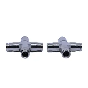 Pneumatic Connector Quick Connecting Tube AC Parts Brass Copper Connector 4 Way Pipe Fitting Tee Cross