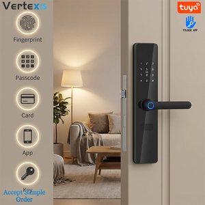 Serrure Intelligente Semi-Automatique Antivol Vertexis en Alliage d'Aluminium et Acier, Connectée Wi-Fi Tuya TTlock, Cylindre de Serrure de Classe C - Product Image 1