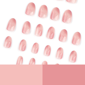 <strong>Pink</strong> Ombre Ready-to-wear Finger Press <strong>Nails</strong> Short Rounded <strong>Fall</strong>/winter Beautiful <strong>Nail</strong> Tip Wearable Articfcial Press on False <strong>Nail</strong> - Product Image 4