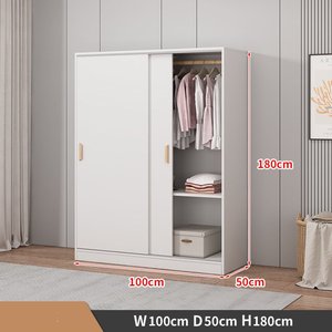 Penjualan laris lemari pakaian kayu sederhana Modern lemari penyimpanan desain pintu geser - Product Image 5