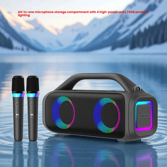 Portable Bluetooth Speaker with 3-inch 30W High-power Stereo Sound Suitable for Parties and KTV Featuring a Built-in Subwoofer