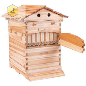 Herramientas de apicultura, 10 marcos, flujo de madera de abeto encerado, flujo de <span class=keywords><strong>colmena</strong></span>, caja de abejas, <span class=keywords><strong>colmena</strong></span> de abeja con 7 uds, marcos de flujo - Product Image 2