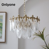 Lustre vintage américain en fer forgé et verre, luminaire suspendu en forme de feuille, style rétro français de luxe, lampe suspendue E14 pour salon et salle à manger