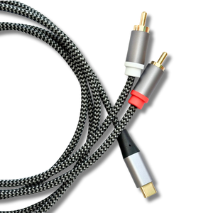 Câble <span class=keywords><strong>USB</strong></span> C vers 2 <span class=keywords><strong>RCA</strong></span> 1M Câble audio stéréo tressé en nylon pour cinéma maison Haut-parleur de voiture - Product Image 3
