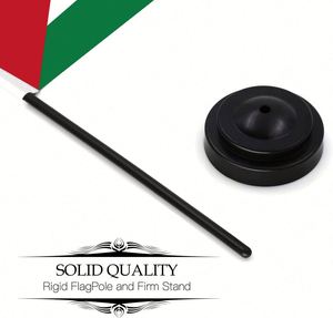 Wholesale Stick Small Mini Palestinian Office Desktop Flag Palestine Table Desk Flag on Stand with Stand Base - Product Image 3