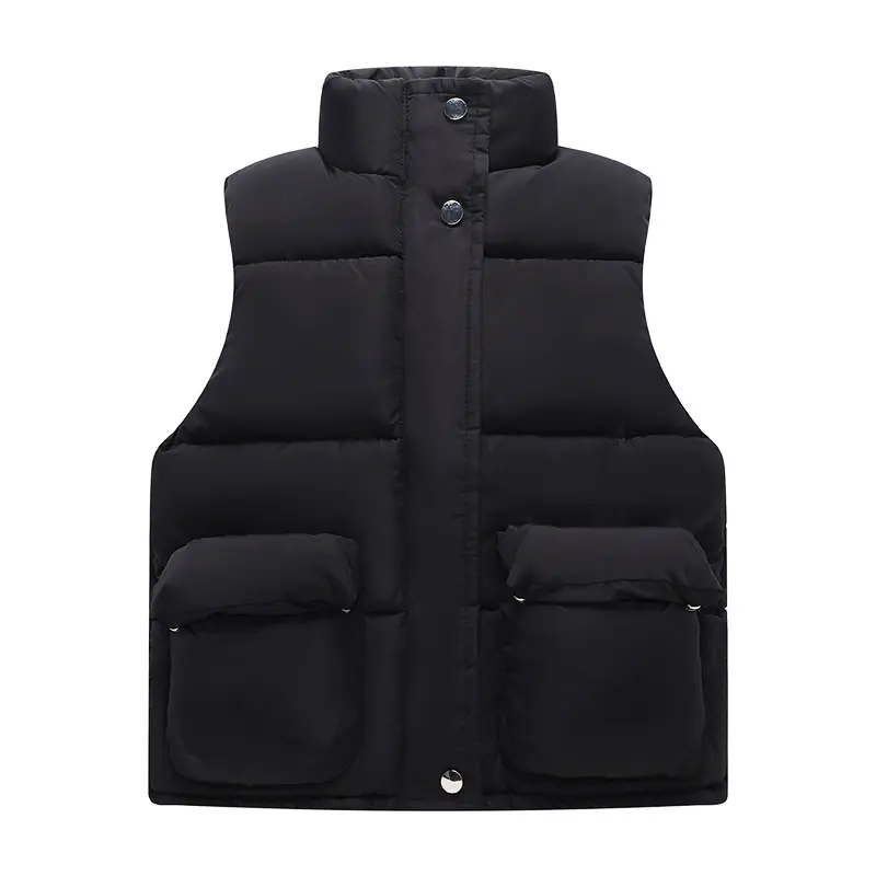Autumn and Winter Children's down cotton vest baby thickened fleece-lined girls' boys' babies' outerwear vest
