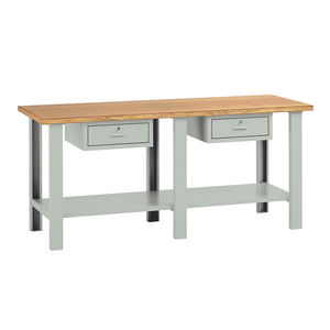 Tecnotelai Établi classique 2000x750x900mm avec plateau en bois et 2 tiroirs - Product Image 1