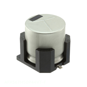 ตัวแทนจำหน่ายอย่างเป็นทางการ AFK567M50P44VT-F ตัวเก็บประจุแบบติดบนพื้นผิว 560 uF CAP ALUM 560UF 20% 50V SMD Capacitor - Product Image 1