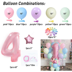 Buon compleanno 63 pz amaretto palloncini in lattice numero decorazioni per feste di compleanno per bambini Baby Shower per ragazze - Product Image 2