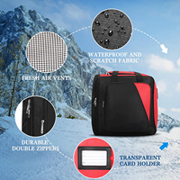 Sac à bottes de snowboard en polyester imperméable 30-40L Sac à dos de randonnée durable avec extérieur et fond imperméables pour hommes/femmes/jeunes
