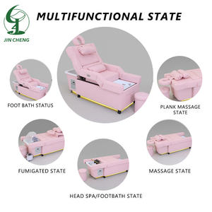 Jincheng Multifunktion skopf Spa Shampoo Betten Beauty Salon Profession eller Ganzkörper massage tisch Elektrischer Liege fuß Spa Bett - Product Image 4