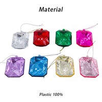 Grands ornements de Noël en acrylique, multicolores, facettés, en forme de bijoux, à suspendre pour les fêtes et les mariages