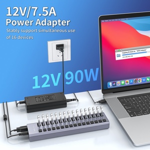 ACASIS 2024, Adaptador de Corriente de 12V/7.5A, Concentrador <span class=keywords><strong>USB</strong></span> de 16 Puertos 3.1 para Tablet y Laptop - Product Image 2