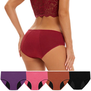 Mutandine Mestruali di Alta Qualità Senza Cuciture a 4 Strati Colorate a Vita Bassa Antiperdita per Sport - Product Image 1