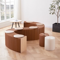 Tabouret pliable moderne et écologique de style accordéon pour chambre à coucher