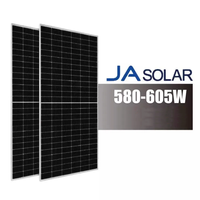 Panneau solaire JA Solar JAM72D40MB 580-605W N-Type Bifacial Double Verre 600W, efficacité 23,4%, technologie MBB, module PV