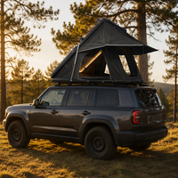 Tente de toit rigide à double couche pliable 4 saisons imperméable, tente de camping à une chambre, ouverture automatique avec échelle pour SUV 4x4