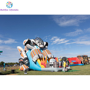 Tongle nhà máy trực tiếp PVC Inflatable siêu <span class=keywords><strong>Mega</strong></span> trượt với Robot chủ đề giá tốt nhất - Product Image 5