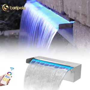 Aangepaste Nieuwe Producten Moderne Indoor Home Office Led Zwembad Water Fontein Waterval Rgb Water Blade Voor Fontein