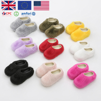 Produit Tendance 2026 – Sabots de Luxe Personnalisés en Fausse Fourrure, Chaussons d'Intérieur/Extérieur en Peluche à Plateforme Épaisse pour Femmes – Vente en Gros