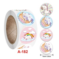 Rouleau d'autocollants adhésifs mignons en forme d'animaux de dessin animé, récompense encourageante pour les enseignants et les élèves, pour journal, bougies, artisanat, cadre photo 'Merci'