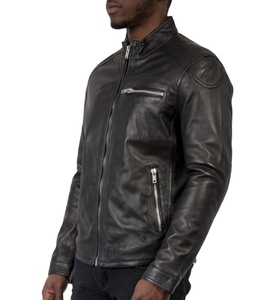 Fabriqué avec une veste en cuir de précision pour hommes pour la moto Design élégant Couture forte Mouvement flexible - Product Image 1
