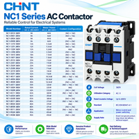 Contacteur AC série CHINT NC1 9A-95A, contacteur magnétique 110V 220V 380V 3P, relais de commande moteur, interrupteur électrique industriel