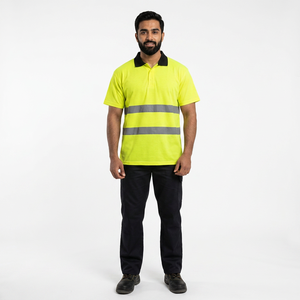 Premium Quality Hi <b>Vis</b> <b>High</b> Visibility Reflective Safety Short Sleeve <b>Shirts</b> Polo <b>T</b> <b>Shirt</b> For Men Wholesale Price - Product Image 1