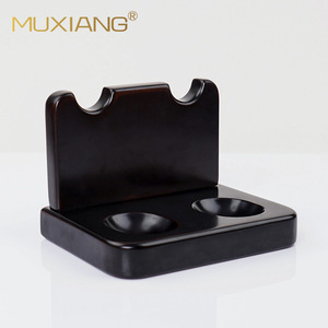 Muxiang Pipe Rack 2 Position Upright Wooden Base Durable Cigar Accessories - Product Image 2