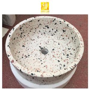 Lavabo da Bagno Moderno BOTON STONE, Top per Mobile Lavabo, Decorazioni Interne, Lavandino in Pietra Artificiale per Shampoo - Product Image 1