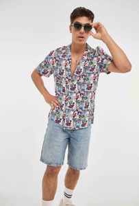 Camicia hawaiana da uomo blu fumetto - Product Image 4