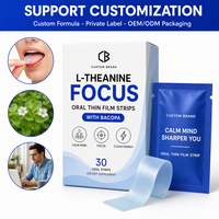 L-Théanine Focus – Bandes Orales à Dissolution Rapide avec Bacopa, Sans Caféine, Nootropiques Apaisants – OEM Marque Privée – 30 Unités