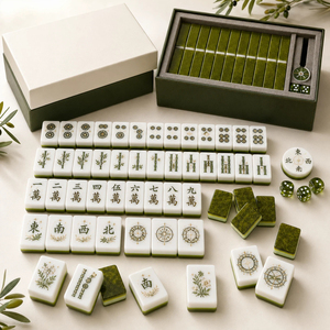 Juego de Mahjong Americano Portátil Moderno Completo de 160 Piezas, Acrílico Grabado, Etiqueta Privada Personalizada OEM/ODM - Product Image 3