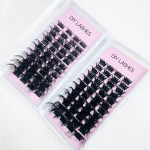 2023 नई प्रवृत्ति eyelashes DIY lashes पूर्व-कट खंड स्वयं कलम बांधने का काम बरौनी क्लस्टर 8-25mm मिश्रित ट्रे