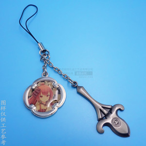 Breloque de téléphone en métal avec personnage d'anime imprimé, pendentif en alliage époxy, chaîne décorative, accessoire mobile - Product Image 1