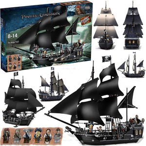 Set de Bloques de Construcción Black Pearl 1:1, Serie Barco Pirata <span class=keywords><strong>del</strong></span> <span class=keywords><strong>Caribe</strong></span>, Compatible con Plástico ABS, Juguete de Construcción para Adultos, Ensamblaje, Año Nuevo - Product Image 1