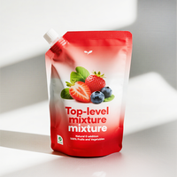 Fruitdrankzak met tuit, op maat bedrukt, staande verpakking voor vloeibare producten zoals puree en saus