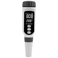 Pena pengukur pH dapat diisi ulang, dengan baterai Lithium masa pakai panjang layar LCD B & W untuk penggunaan di lapangan